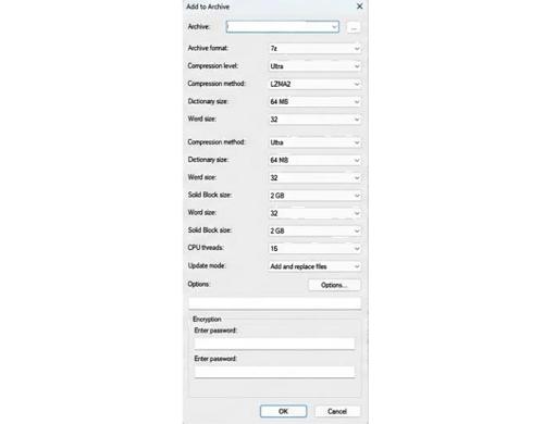 7-Zip - Konfiguráció