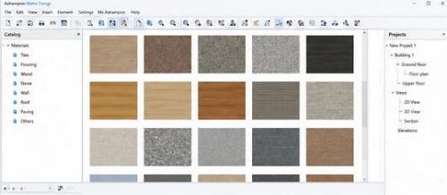 Ashampoo Home Design - burkolatok kiválasztása