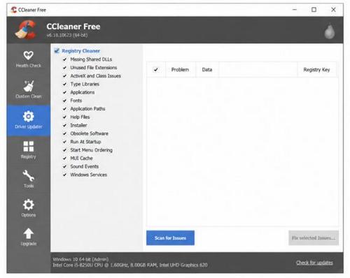 CCleaner beállítások