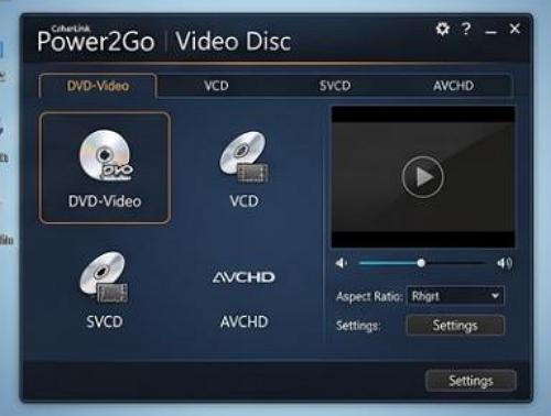 CyberLink Power2Go - Videó CD