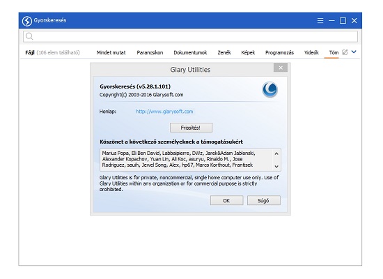 Glarysoft Quick Search