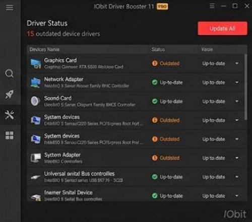 IObit Driver Booster PRO - Vizsgálati eredmények