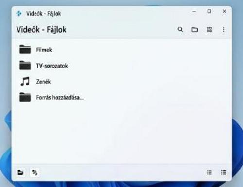 Kodi Portable - Videók és Fájlok: A helyi mappák és médiatárak böngészője, ahol külön kategóriákba rendezve érhetők el a meghajtókon tárolt filmek, sorozatok és egyéb videófájlok.