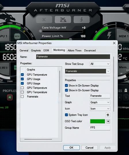 MSI Afterburner - konfiguráció