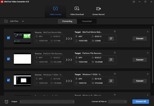 MiniTool Video Converter - Videók konvertálása
