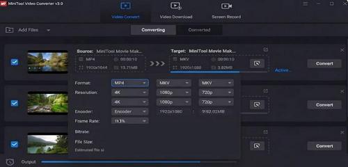 MiniTool Video Converter - Videó konvertálás