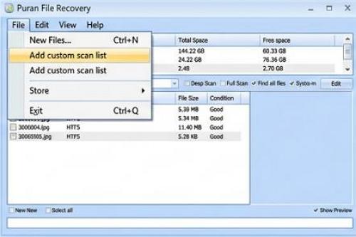 Puran File Recovery - fájlkeresési eljárás