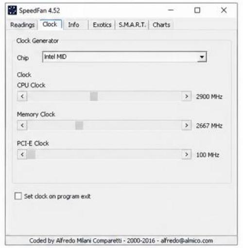 SpeedFan - Clock