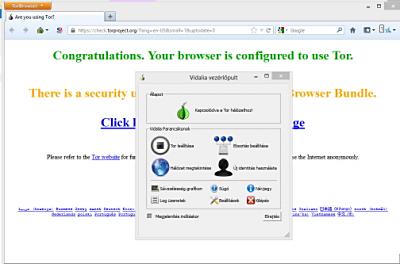 anonim böngészést elősegítő program screenshot