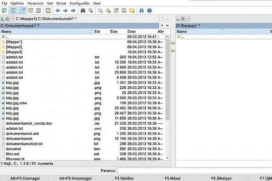 Tömörített fájlok létrehozása a Total Commander fájlkezelővel