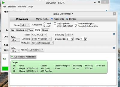 Pillanatkép a rippelő programról  Pillanatkép