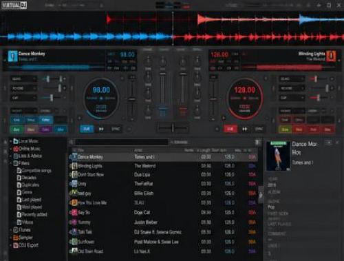 Virtual DJ Free - zenei fájlok rendezése, mixelés