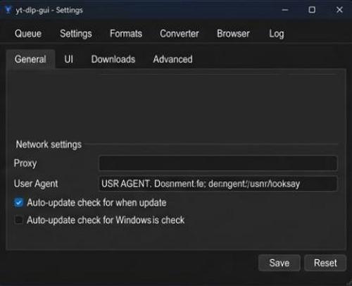 Ytdlp-interface - Network settings