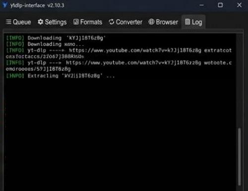 Ytdlp-interface - Log