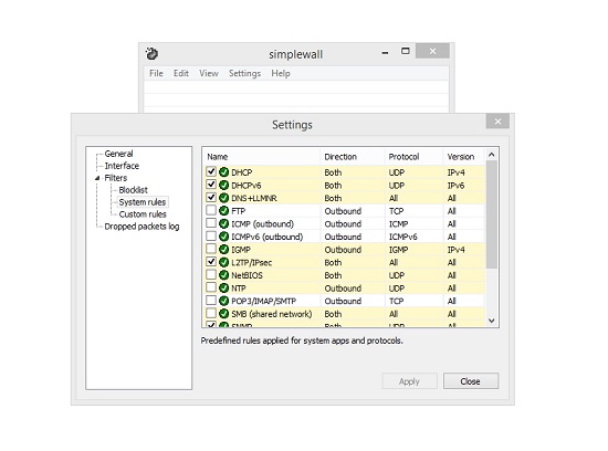 simplewall (Wfp Tool)