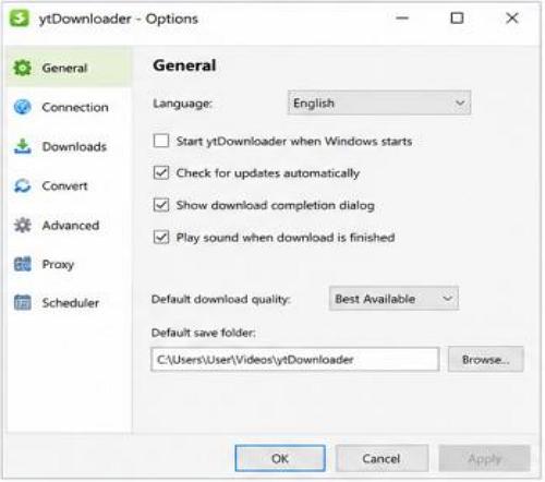 ytDownloader - Konfiguráció