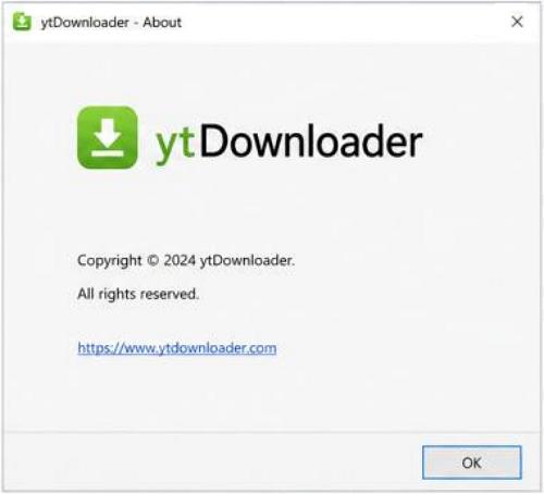 ytDownloader - Névjegy
